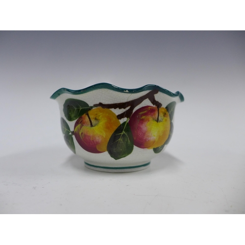 397 - Wemyss cabbage rose plate, 17cm, together with a Wemyss apple decorated bowl 13 x 6.5cm (2)