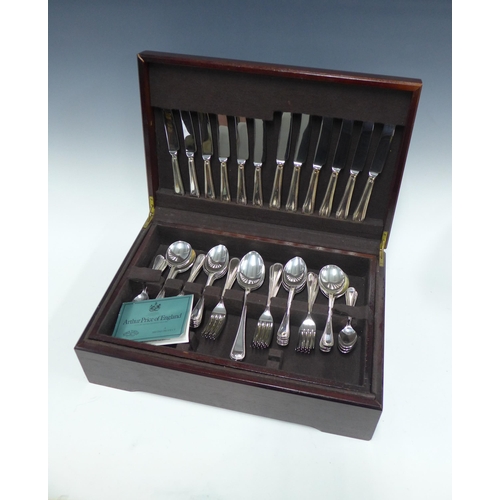 407 - Cutlery canteen containing Arthur Price, John Turton sheffield plate cutlery, 46 x 31cm