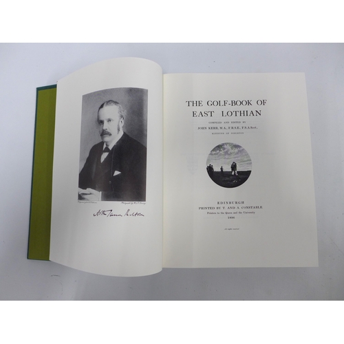 413 - 'The Golf Book of East Lothian', by John Kerr, with original dust cover, 23 x 30cm