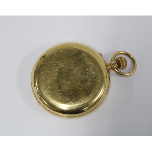 57 - 18ct gold full hunter English Lever pocket watch, stamped 18ct and dial and dust cover numbered 7293... 