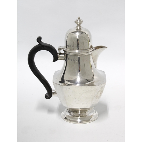 68 - George V miniature silver coffee pot, Hamilton & Inches, Edinburgh 1929, 15cm high