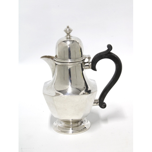 68 - George V miniature silver coffee pot, Hamilton & Inches, Edinburgh 1929, 15cm high