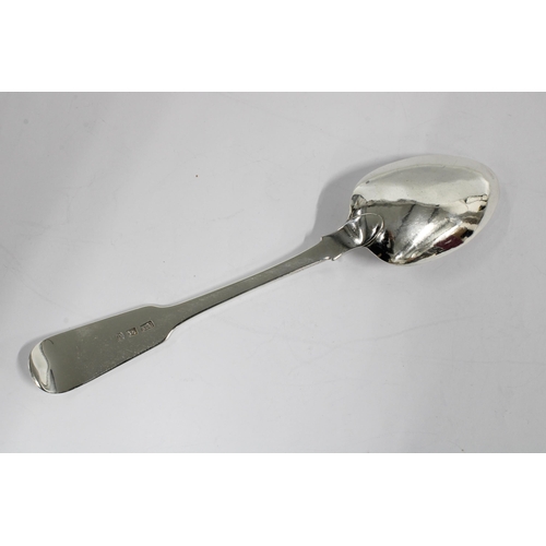 71 - Scottish provincial silver table spoon, fiddle pattern, Robert Naughton, Inverness c1825, engraved w... 