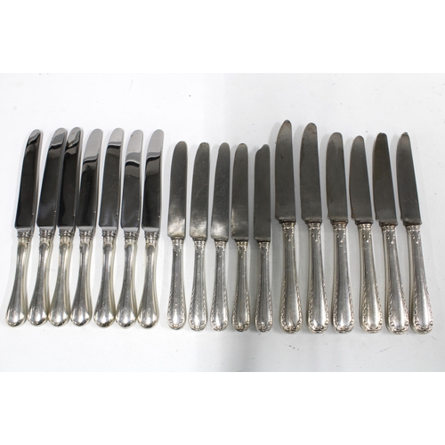 97 - Set of seven Canadian silver handled knives together with eleven silver handled knives marked 930 (1... 