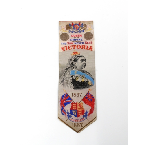 365 - Queen Victoria Golden Jubilee Stevengraph bookmark, 21cm long