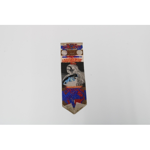 365 - Queen Victoria Golden Jubilee Stevengraph bookmark, 21cm long