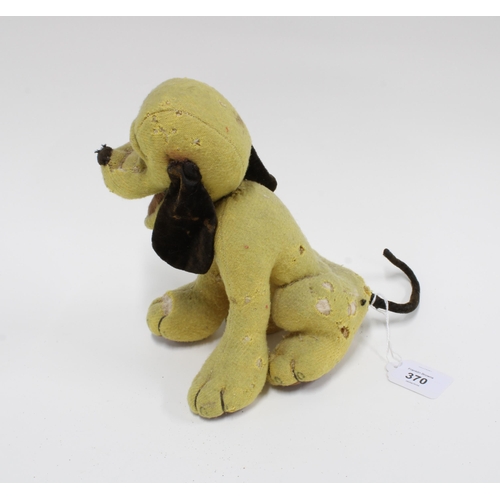 370 - Vintage Disney Pluto stuffed toy, early production with signs of wear, 20cm high