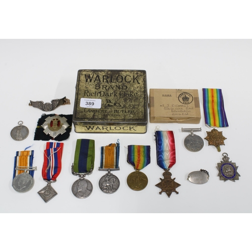 389 - MEDALS, awarded to  8416 J. Arnott, Seaforth Highlanders to include Edward VII India General Service... 