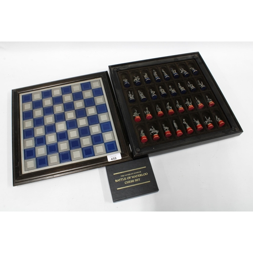 458 - Franklin Mint Battle of Waterloo chess set.