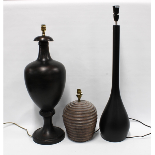 465 - Three various  table lamps, 82cm high. (3)