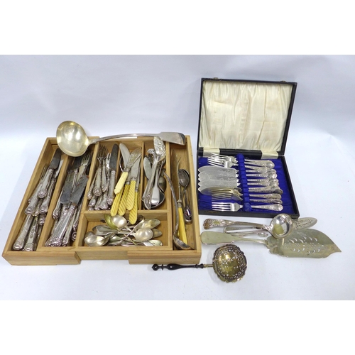 467 - Quantity of Epns and silver plated flatware, (a lot)