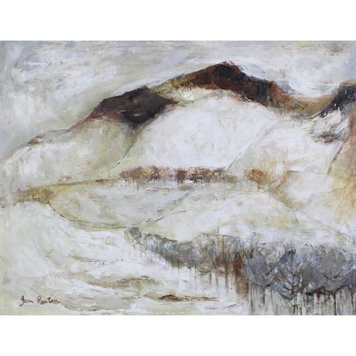 104 - JOAN RENTON R.S.W., S.S.A., S.S.W.A. (SCOTTISH 1935-) Untitled landscape oil on canvas, signed lower... 