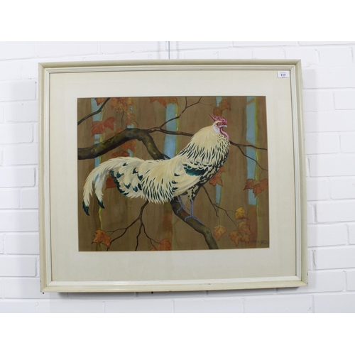 117 - RALSTON GUDGEON RSA RSW (SCOTTISH 1910-1984) watercolour and gouache, framed under glass and signed ... 