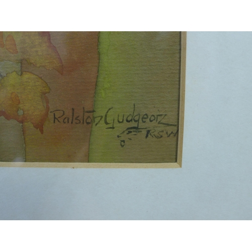 117 - RALSTON GUDGEON RSA RSW (SCOTTISH 1910-1984) watercolour and gouache, framed under glass and signed ... 