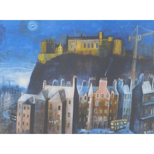 77 - MICHAEL MCVEIGH (SCOTTISH b1957) set of three Edinburgh prints, to include State Visit, framed under... 