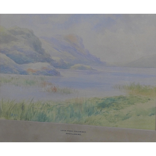 78 - SCOTTISH SCHOOL, group of four watercolours of Colonsay to include Loch Faad, Killoran Bay from Colo... 