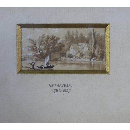 81 - WILLIAM HAVELL (1782-1857) group of four small watercolours, individually framed under glass and mou... 