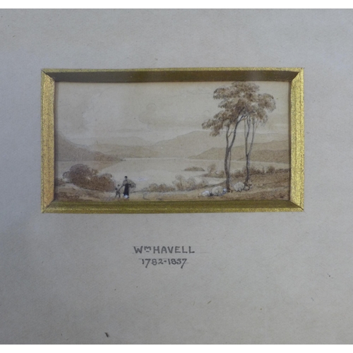 81 - WILLIAM HAVELL (1782-1857) group of four small watercolours, individually framed under glass and mou... 