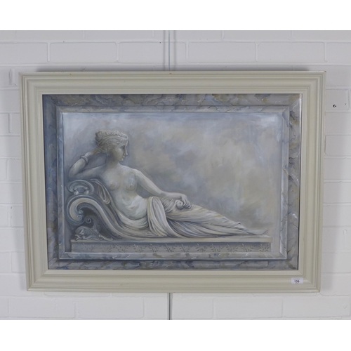 139 - TESS MONTEITH, PAULINA BORGHESE gouache, framed under glass and labelled verso, 80 x 56cm