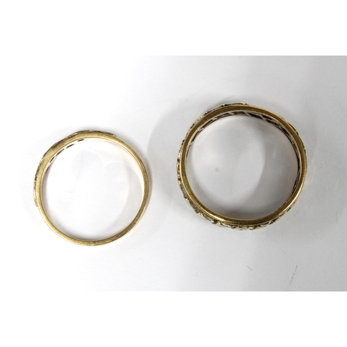 14 - Two 9ct gold gemset rings (2)