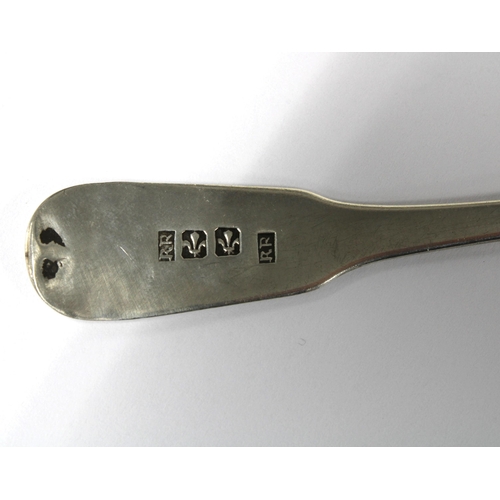 33 - Rare Scottish provincial silver teaspoon, fiddle pattern, by Robert Robertson of Cupar, c1825, marke... 