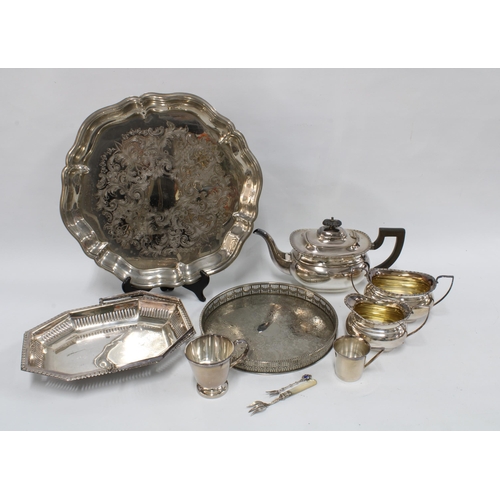 373 - Epns wares to include trays, teaset and serving dishes, etc (a lot)