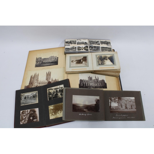 393 - Two cartons containing a quantity of early - mid 20th century photograph albums, to include  Jerusal... 