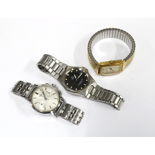 4 - OMEGA SEAMASTER, Gents stainless steel wrist watch together with a Heuer stainless steel wrist watch... 