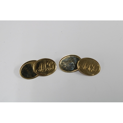 58 - Gents 9ct gold cufflinks