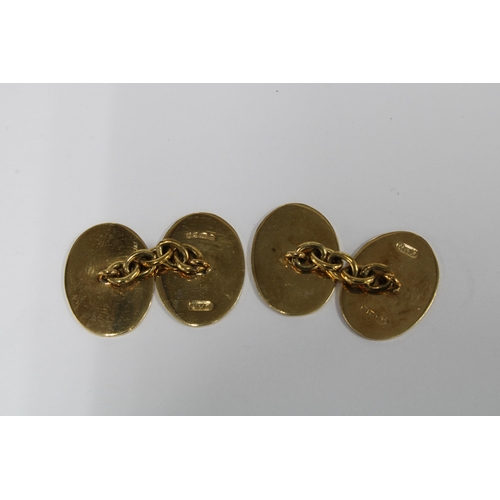 58 - Gents 9ct gold cufflinks