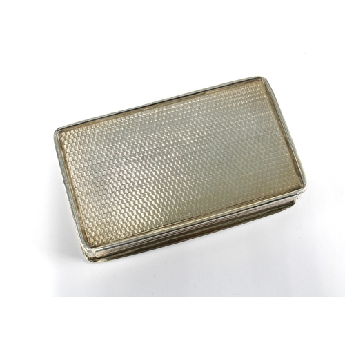 77 - George IV silver gilt snuff box, Nathaniel Mills, Birmingham 1830, with engine turned decoration and... 