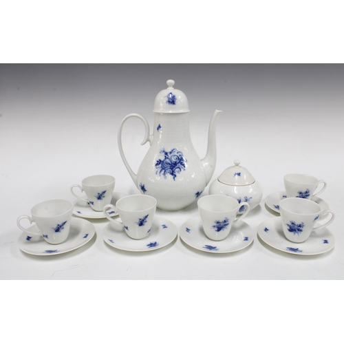 127 - Rosenthal Studio-Line blue and white 'Romance' pattern coffee set, designed by Bjorn Wiinblad