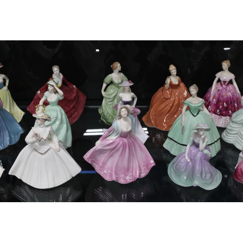 142 - Coalport Ladies of Fashion bone china figures, a group of twenty three (23)