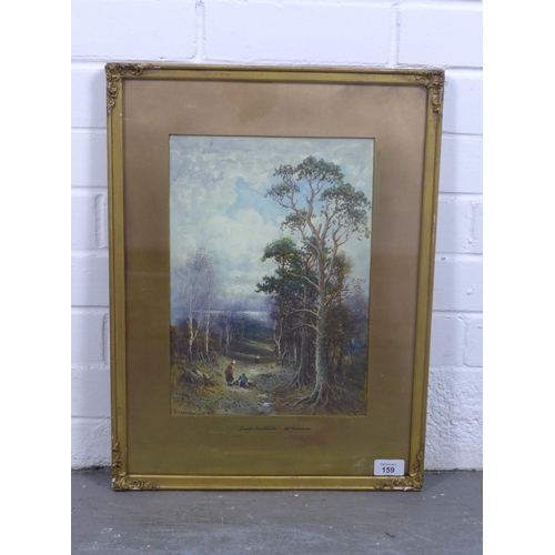 159 - WILLIAM MANNERS (British 1860-1930) LOWER KENTDALE, signed watercolour, framed under glass, 24 x 34c... 