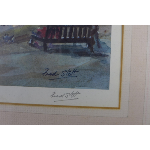 169 - FRED STOTT  Ltd Ed 157/850, pencil signed print OF Edinburgh, framed under glass, 52 x 34cm