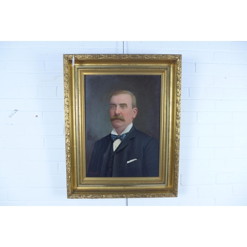 183 - Gilt framed oleograph half length portrait of a Gent, 63 x 69cm including frame