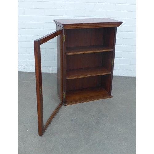 247 - Mahogany glazed cabinet with shelved interior, 54 x 72 x 27cm.