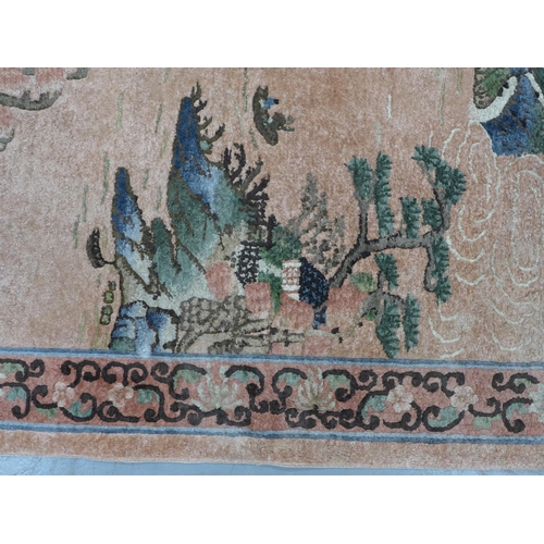 266 - Two small Chinese wool rugs, 126 x 70cm. (2)