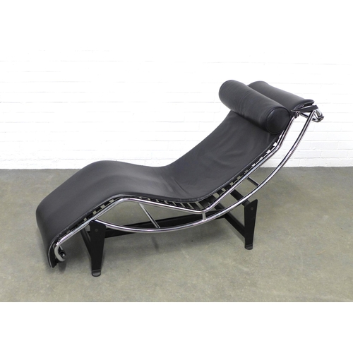 277 - After Le Corbusier, a contemporary Italian chaise-lounge, , 175 x 83 x 54cm.