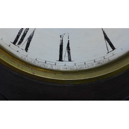 316 - American drop dial wall clock