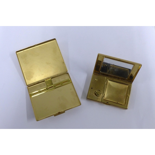 348 - Melissa vintage powder compact and a Kigu cigarette case (2)