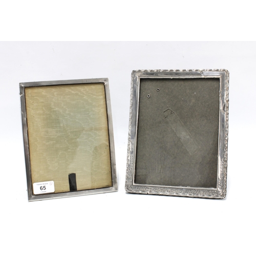 65 - Victorian Birmingham silver photograph frame and another with hallmark for 1916, 17 x 22cm (2)