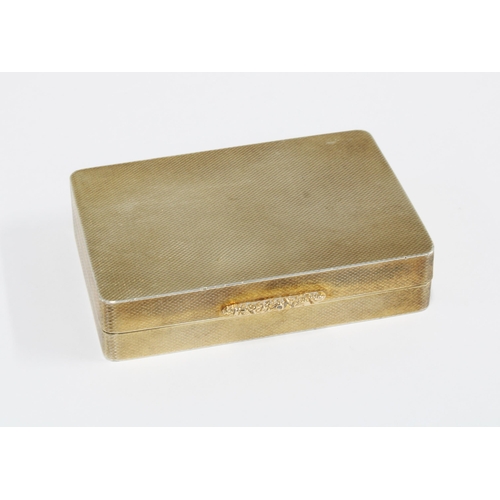 66 - Silver gilt box, Garrards & Co, Birmingham 1959, 18 x 5cm