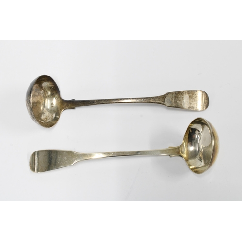 68 - A pair of Georgian Scottish silver toddy ladles, Edinburgh 1825 (2) 15cm