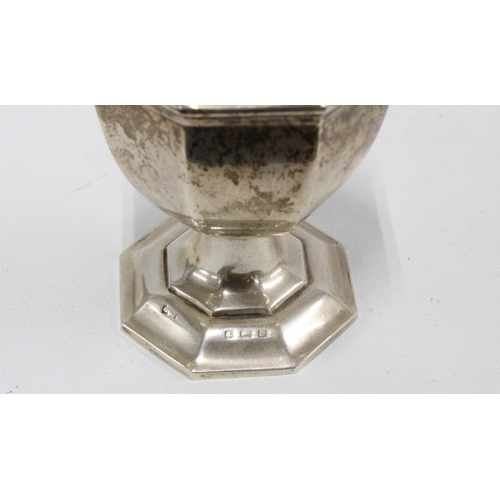 72 - Birmingham silver sugar castor of typical baluster form, 17cm