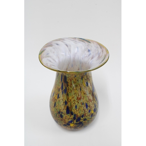 81 - Large art glass vase, baluster form with wide flaring rim, 18 x 25cm.