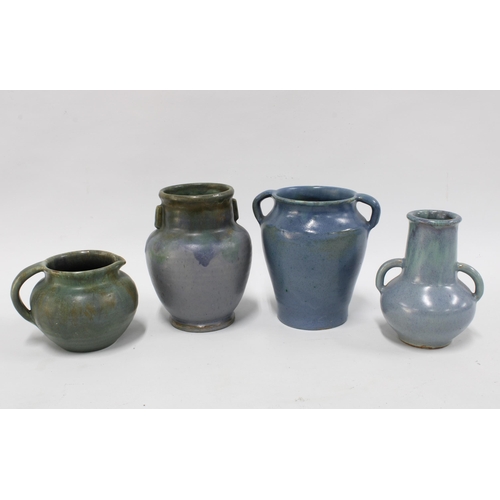 88 - UPCHURCH POTTERY to include three vases and a jug (4) 14cm.