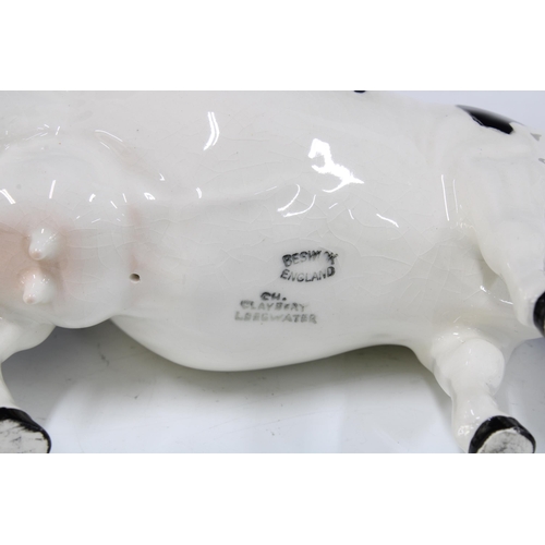 99 - Beswick Friesian cow and bull, CH Coddington & CH Claybury Leegwater, (2) 22cm.