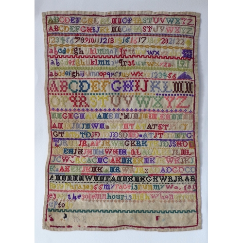 379 - Alphabet Sampler, unframed, 28 x 40cm