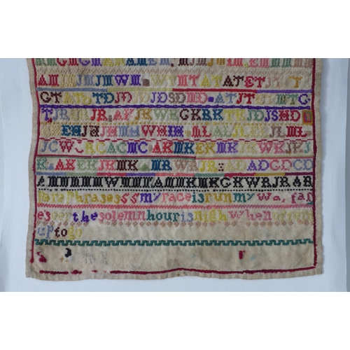 379 - Alphabet Sampler, unframed, 28 x 40cm